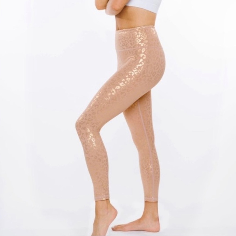 Zyia Active Gold Leopard 7/8 High Rise Light N Tight Leggings